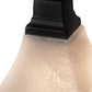 Meyda Lighting Bungalow 7" Oil Rubbed Bronze Alabaster Swirl Flush Mount Mount Light With White Alabaster Shade Glass