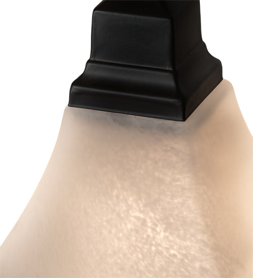 Meyda Lighting Bungalow 7" Oil Rubbed Bronze Alabaster Swirl Flush Mount Mount Light With White Alabaster Shade Glass