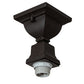 Meyda Lighting Bungalow 7" Oil Rubbed Bronze Alabaster Swirl Flush Mount Mount Light With White Alabaster Shade Glass