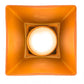 Meyda Lighting Bungalow 7" Timeless Bronze Flush Mount Light With Amber Frosted Shade Glass