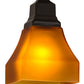 Meyda Lighting Bungalow 7" Timeless Bronze Flush Mount Light With Frosted Amber Shade Glass