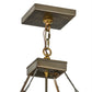 Meyda Lighting Bungalow Rose 51" 8-Light Antique Copper Inverted Pendant Light With Amber Mica & Root Beer Shade Glass