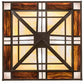 Meyda Lighting Bungalow Rose 51" 8-Light Timeless Bronze Inverted Pendant Light With Multi-Colored Stained Shade Glass