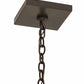 Meyda Lighting Bungalow Rose 51" 8-Light Timeless Bronze Inverted Pendant Light With Multi-Colored Stained Shade Glass