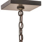 Meyda Lighting Bungalow Rose 68" 8-Light Timeless Bronze Inverted Pendant Light With Multi-Colored Shade Glass
