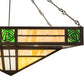 Meyda Lighting Bungalow Rose 68" 8-Light Timeless Bronze Inverted Pendant Light With Multi-Colored Shade Glass