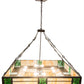 Meyda Lighting Bungalow Rose 68" 8-Light Timeless Bronze Inverted Pendant Light With Multi-Colored Shade Glass