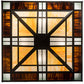 Meyda Lighting Bungalow Rose 68" 8-Light Timeless Bronze Inverted Pendant Light With Multi-Colored Shade Glass