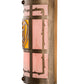 Meyda Lighting Bungalow Rose 9" 2-Light Antique Copper Wall Sconce With Amber Mica & Silver Mica Shade Glass