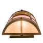 Meyda Lighting Bungalow Rose 9" 2-Light Antique Copper Wall Sconce With Amber Mica & Silver Mica Shade Glass