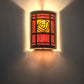 Meyda Lighting Bungalow Rose 9" 2-Light Craftsman Brown On Brass Wall Sconce With Amber Mica & Silver Mica Shade Glass