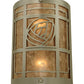 Meyda Lighting Bungalow Rose 9" 2-Light Nickel Wall Sconce With Silver Mica Shade Glass