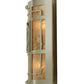 Meyda Lighting Bungalow Rose 9" 2-Light Nickel Wall Sconce With Silver Mica Shade Glass