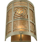 Meyda Lighting Bungalow Rose 9" 2-Light Nickel Wall Sconce With Silver Mica Shade Glass