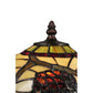 Meyda Lighting Burgundy Pinecone 13" Table Lamp With Stained Shade Glass
