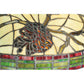Meyda Lighting Burgundy Pinecone 20" 2-Light Table Lamp With Multi-Color Shade Glass