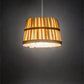 Meyda Lighting Bushel Basket 11" 3-Light White Pendant Light With Natural Wood Shade