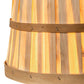 Meyda Lighting Bushel Basket 11" 3-Light White Pendant Light With Natural Wood Shade