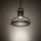 Meyda Lighting Butler Weave-Tex 20" Solar Black Mesh & Smoke Pendant Light