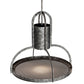 Meyda Lighting Butler Weave-Tex 20" Solar Black Mesh & Smoke Pendant Light