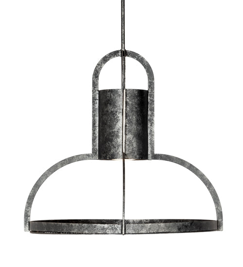 Meyda Lighting Butler Weave-Tex 20" Solar Black Mesh & Smoke Pendant Light