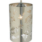 Meyda Lighting Butterflies & Ferns 6" Stainless Steel Mini Pendant Light With White and Chrome Shade