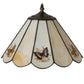 Meyda Lighting Butterfly 13" Spectrum Beige & Butterfly Shade Glass