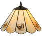 Meyda Lighting Butterfly 13" Spectrum Beige & Butterfly Shade Glass