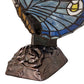 Meyda Lighting Butterfly 18" Mahogany Bronze Accent Table Lamp With Multi-Colored Stained Shade Glass
