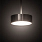 Meyda Lighting Button 6" 2-Light Satin Nickel Pendant Light With White Statuario Idalight Shade