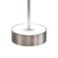 Meyda Lighting Button 6" 2-Light Satin Nickel Pendant Light With White Statuario Idalight Shade