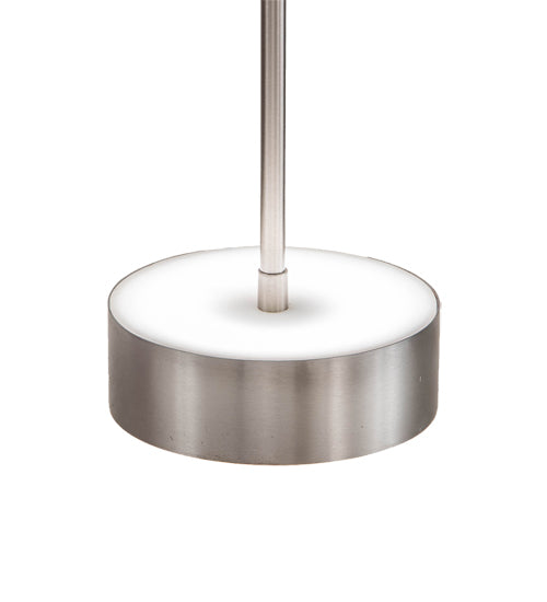 Meyda Lighting Button 6" 2-Light Satin Nickel Pendant Light With White Statuario Idalight Shade
