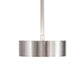Meyda Lighting Button 6" 2-Light Satin Nickel Pendant Light With White Statuario Idalight Shade