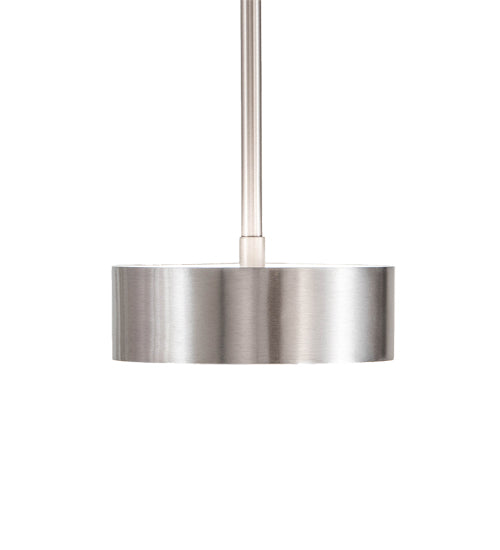 Meyda Lighting Button 6" 2-Light Satin Nickel Pendant Light With White Statuario Idalight Shade
