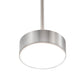 Meyda Lighting Button 6" 2-Light Satin Nickel Pendant Light With White Statuario Idalight Shade