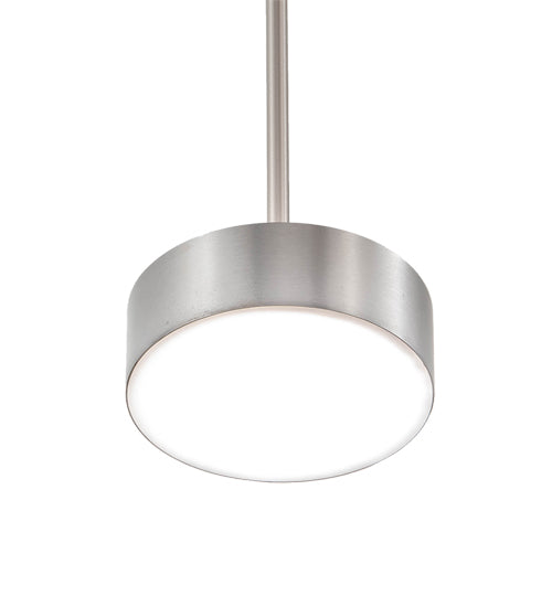 Meyda Lighting Button 6" 2-Light Satin Nickel Pendant Light With White Statuario Idalight Shade