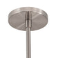 Meyda Lighting Button 6" 2-Light Satin Nickel Pendant Light With White Statuario Idalight Shade