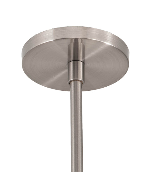 Meyda Lighting Button 6" 2-Light Satin Nickel Pendant Light With White Statuario Idalight Shade