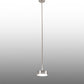 Meyda Lighting Button 6" 2-Light Satin Nickel Pendant Light With White Statuario Idalight Shade