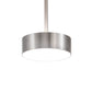 Meyda Lighting Button 6" 2-Light Satin Nickel Pendant Light With White Statuario Idalight Shade