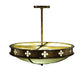 Meyda Lighting Byzantine 20" 3-Light Brushed Gold Semi-flush Mount Light With Beige Sahara Taupe Idalight Shade