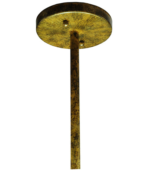 Meyda Lighting Byzantine 20" 3-Light Brushed Gold Semi-flush Mount Light With Beige Sahara Taupe Idalight Shade