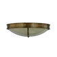 Meyda Lighting Byzantine 36" 4-Light Brushed Gold Flush Mount Light With Sahara Taupe Idalight Shade