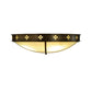 Meyda Lighting Byzantine 36" 4-Light Brushed Gold Flush Mount Light With Sahara Taupe Idalight Shade