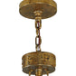 Meyda Lighting Byzantine 38" 9-Light 2-Tier Brushed Gold Chandelier With Amber Faux Candlelight