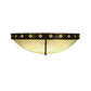 Meyda Lighting Byzantine 46" 6-Light Brushed Gold Flush Mount Light With Sahara Taupe Idalight Shade
