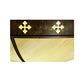 Meyda Lighting Byzantine 46" 6-Light Brushed Gold Flush Mount Light With Sahara Taupe Idalight Shade
