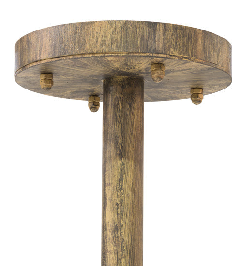 Meyda Lighting Byzantine 48" 8-Light Brushed Gold Semi-flush Mount Ceiling Light With Ivory Faux Candlelight