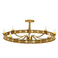 Meyda Lighting Byzantine 48" 8-Light Brushed Gold Semi-flush Mount Ceiling Light With Ivory Faux Candlelight