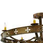 Meyda Lighting Byzantine 48" 8-Light Brushed Gold Semi-flush Mount Ceiling Light With Ivory Faux Candlelight